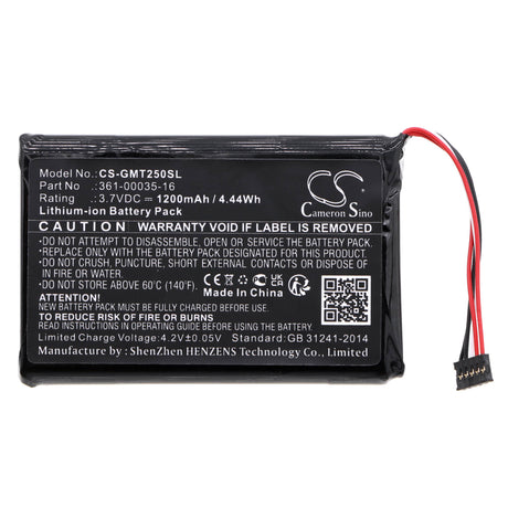 3.7V, Li-ion, 1200mAh, Dog Collar battery fits Garmin, 361-00035-16, A04223, Alpha 100, 4.44Wh Dog Collar Cameron Sino Technology Limited