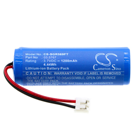 3.7V, Li-ion, 1200mAh, Flashlight battery fits Scangrip, 3.5767, 3.5692, Mini Mag Pro Cob Led, 4.44Wh Flashlight Cameron Sino Technology Limited