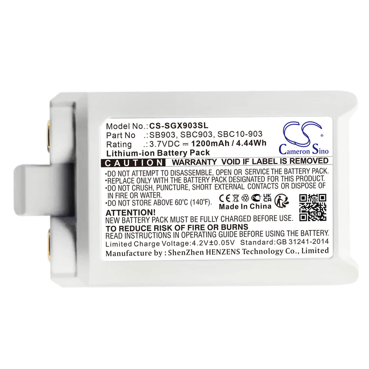 3.7v, Li-ion, 1200mah, Battery Fits Shure Slx-d Transmitter, 4.44wh Batteries for Electronics Cameron Sino Technology Limited (Suspended)