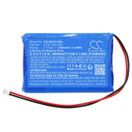 3.7V, Li-ion, 1200mAh, Payment Terminal battery fits Sumup, Dts-1300-sw, Air1e215, Sumup Air, 4.44Wh Payment Terminal Cameron Sino Technology Limited
