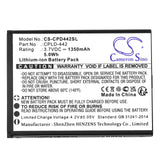 3,7V, Li-ion, 1350mAh, batterie de smartphone compatible avec Coolpad, Cpld-442, Belleza, Cp3321, 5Wh Mobile, SmartPhone Cameron Sino Technology Limited (Smartphone)