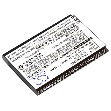 3.7V, Li-ion, 1400mAh, SmartPhone battery fits Caterpillar, Cat, Bte-2000, S22, S22 Flip, 5.18Wh Mobile, SmartPhone Cameron Sino Technology Limited (Smartphone)