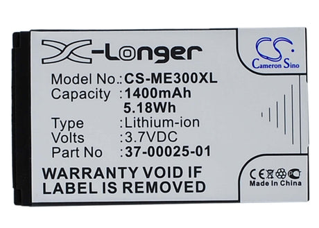3.7V, Li-ion, 1400mAh, GPS battery fits Skygolf, 280504525tslg, Sg4, Skycaddie Sg4, 5.18Wh GPS, Navigator Cameron Sino Technology Limited (Suspended)