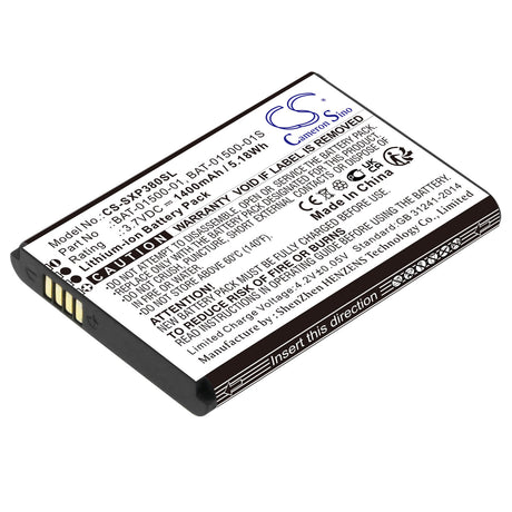3.7V, Li-ion, 1400mAh, SmartPhone battery fits Sonim, Bat-01500-01, Xp3, Xp3800, 5.18Wh Mobile, SmartPhone Cameron Sino Technology Limited (Smartphone)