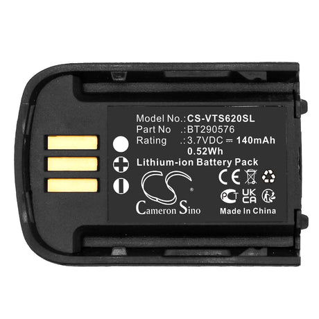 3.7V, Li-ion, 140mAh, Headset battery fits Vtech, Bt290576, Is6200, 0.52Wh Wireless Headset Cameron Sino Technology Limited