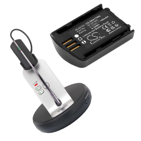 3.7V, Li-ion, 140mAh, Headset battery fits Snom, Bt291865, A170, 0.52Wh Wireless Headset Cameron Sino Technology Limited