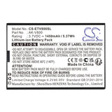 3.7V, Li-ion, 1450mAh, SmartPhone battery fits Emporia, Ak-v800, Talksmart, V800, 5.37Wh Mobile, SmartPhone Cameron Sino Technology Limited (Smartphone)