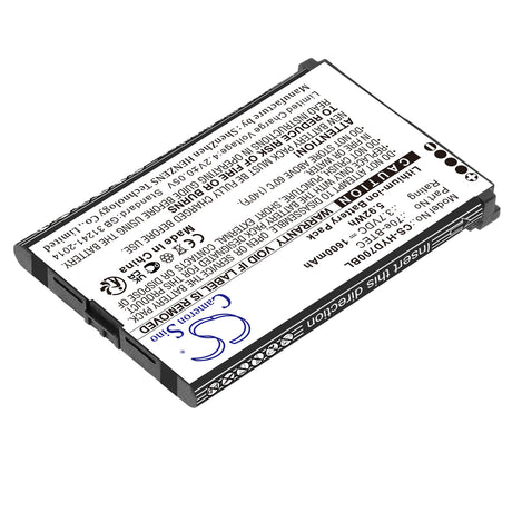 3.7v, Li-ion, 1600mah, Barcode Scanner Battery Fits Honeywell, Captuvo Sl42 Sled, Dolphin 60s, 5.92wh Barcode Scanner Cameron Sino Technology Limited