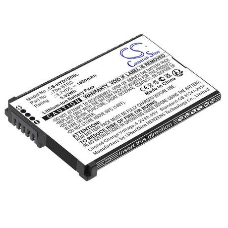 3.7v, Li-ion, 1600mah, Barcode Scanner Battery Fits Honeywell, Captuvo Sl42 Sled, Dolphin 60s, 5.92wh Barcode Scanner Cameron Sino Technology Limited