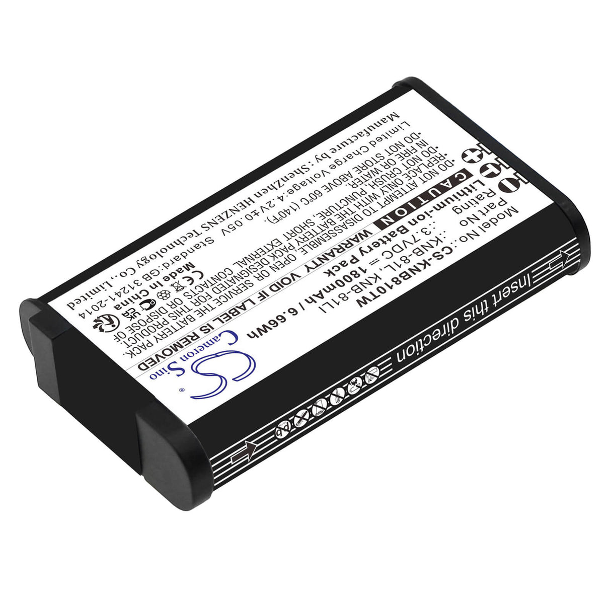 3.7V, Li-ion, 1800mAh, Two-Way Radio battery fits Kenwood, Knb-81l, Nx-p500, Tk-3601d, 6.66Wh Two-Way Radio Cameron Sino Technology Limited