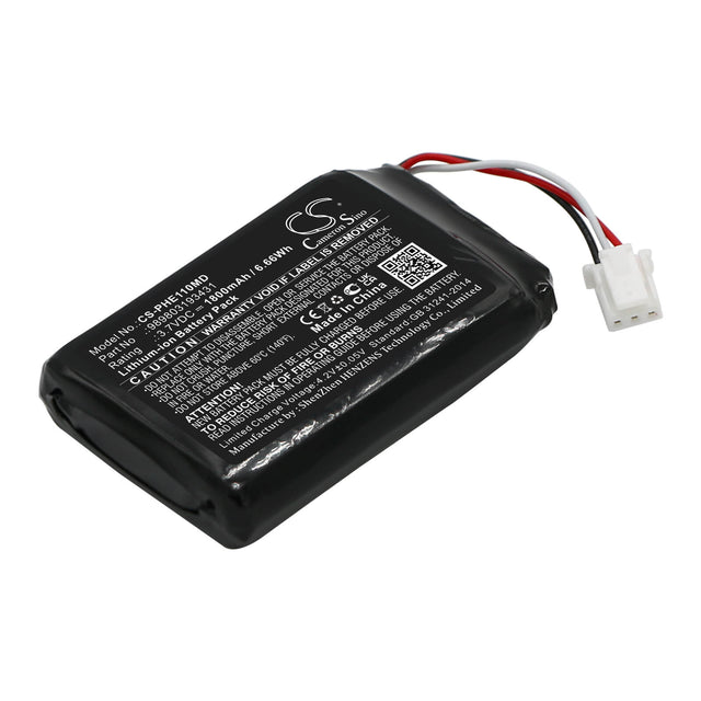 3.7V, Li-ion, 1800mAh, Medical battery fits Philips, 989803193431, Eme11-p506, Mercury Free Blood Pressure, 6.66Wh Medical Cameron Sino Technology Limited (Medical)