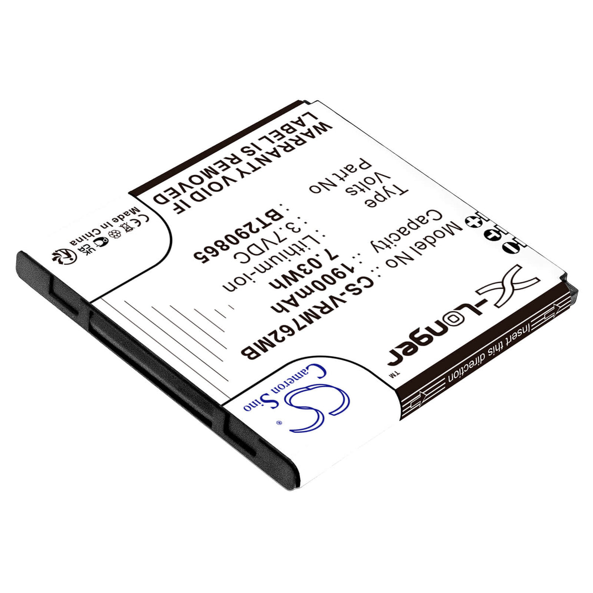 3.7v, Li-ion, 1900mah, Babyphone Battery Fits Vtech, Rm5752, Rm5762, 7.03wh BabyPhone Cameron Sino Technology Limited   