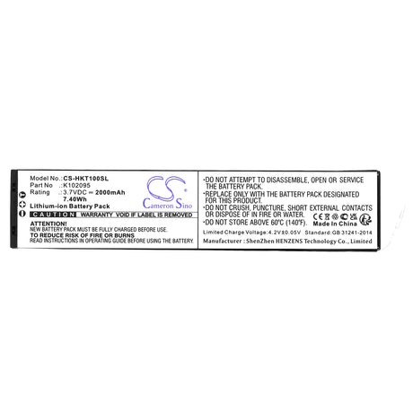 3.7V, Li-ion, 2000mAh, Camera battery fits Hook-eye, K102095, T01, Underwater Fishing Camera, 7.4Wh Camera Cameron Sino Technology Limited (Camera)