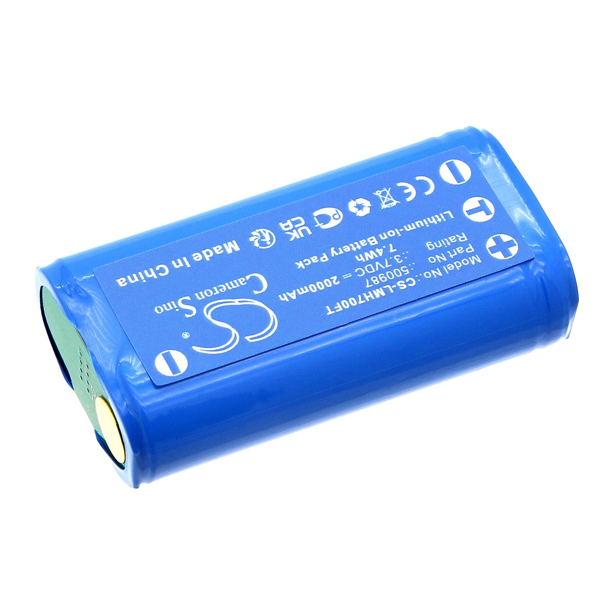 3.7V, Li-ion, 2000mAh, Flashlight battery fits Ledlenser, 500987, Mh7, Mh8, 7.4Wh Flashlight Cameron Sino Technology Limited