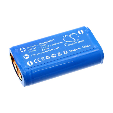 3.7V, Li-ion, 2000mAh, Flashlight battery fits Ledlenser, 500987, Mh7, Mh8, 7.4Wh Flashlight Cameron Sino Technology Limited