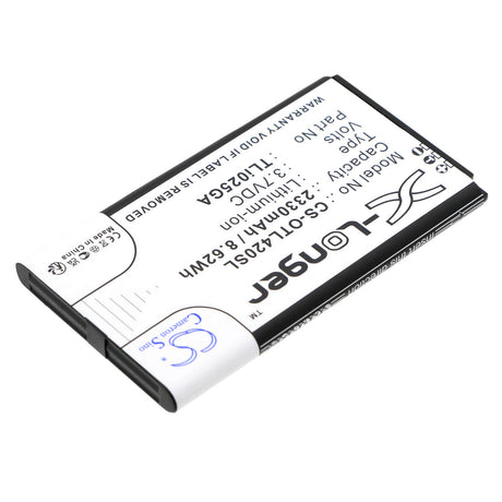 3.7V, Li-ion, 2330mAh, Hotspot battery fits Alcatel, Tli025ga, Link Zone, Mw42lm, 8.62Wh Hotspot Cameron Sino Technology Limited