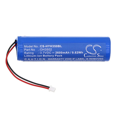 3.7v, Li-ion, 2600mah, Barcode scanner battery Fits Honeywell Oh3502, Oh3502 1d, 9.62wh Barcode Scanner Cameron Sino Technology Limited   