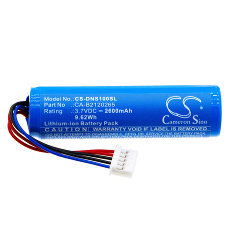 3.7V, Li-ion, 2600mAh, Speaker battery fits Denon, Dsb-100, Envaya Mini, 9.62Wh Speaker Cameron Sino Technology Limited