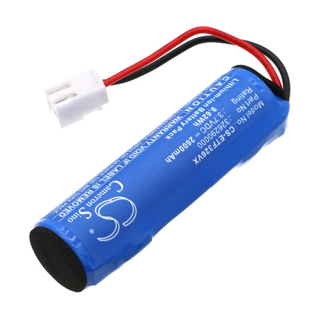 3.7V, Li-ion, 2600mAh, Vacuum Battery fits Eta, 3262 Finestro, 9.62Wh Vacuum Cameron Sino Technology Limited
