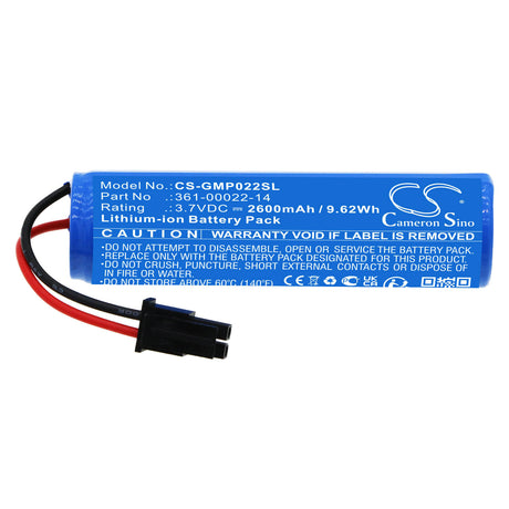 3.7V, Li-ion, 2600mAh, Dog Collar battery fits Garmin, 361-00022-14, 010-12400-04, Pro Control 2 Remote Receiver, 9.62Wh Dog Collar Cameron Sino Technology Limited