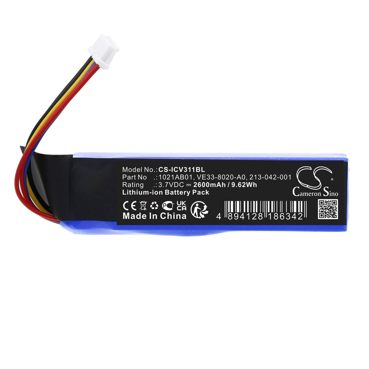 3.7V, Li-ion, 2600mAh, Vehicle Mount Terminal battery fits Honeywell, Intermec, 1021ab01, Thor Cv31, 9.62Wh Vehicle Mount Terminal Cameron Sino Technology Limited