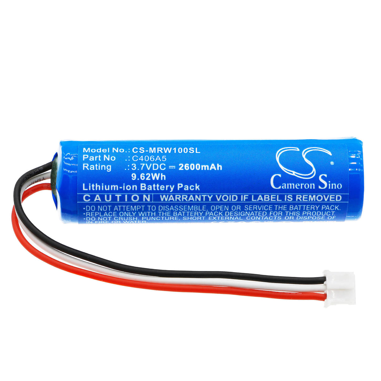 3.7V, Li-ion, 2600mAh, Speaker battery fits Marshall, Willen, 9.62Wh Speaker Cameron Sino Technology Limited