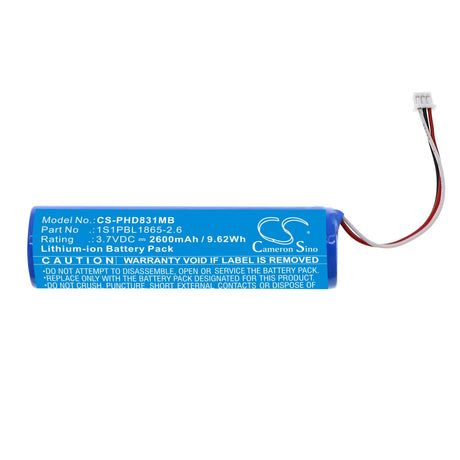 3.7v, Li-ion, 2600mah, Babyphone Battery Fits Philips Avent Scd831, Avent Scd831/26, 9.62wh BabyPhone Cameron Sino Technology Limited   