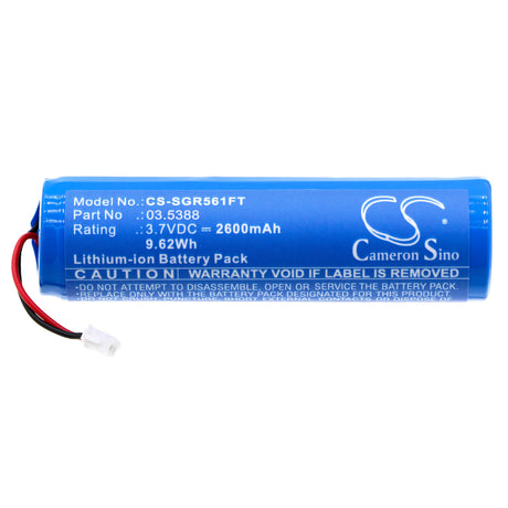 3.7V, Li-ion, 2600mAh, Flashlight battery fits Scangrip, 3.5388, 3.5612, Slim, 9.62Wh Flashlight Cameron Sino Technology Limited