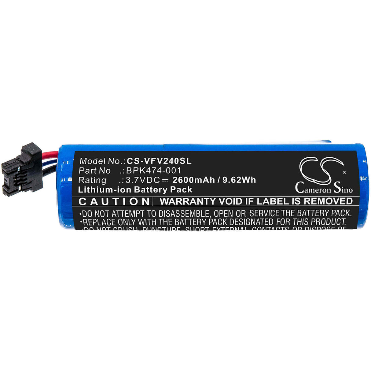 3.7V, Li-ion, 2600mAh, Payment Terminal battery fits Verifone, Bpk474-001, 3gbwc, V240m Plus, 9.62Wh Payment Terminal Cameron Sino Technology Limited