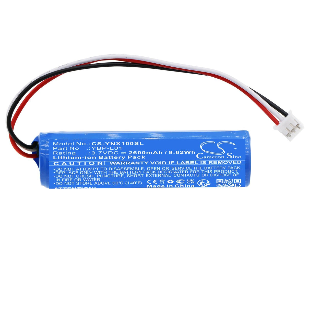 3.7V, Li-ion, 2600mAh, Speaker battery fits Yamaha, Nx-p100, 9.62Wh Speaker Cameron Sino Technology Limited