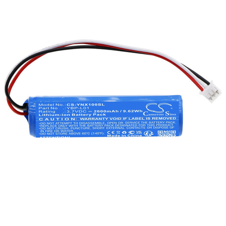 3.7V, Li-ion, 2600mAh, Speaker battery fits Yamaha, Nx-p100, 9.62Wh Speaker Cameron Sino Technology Limited