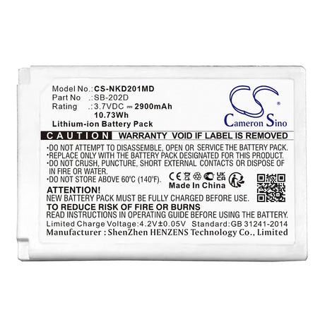 3.7V, Li-ion, 2900mAh, Medical battery fits Nihon Kohden, Sb-202d, Cardioair Ecg-2010, 10.73Wh Medical Cameron Sino Technology Limited (Medical)
