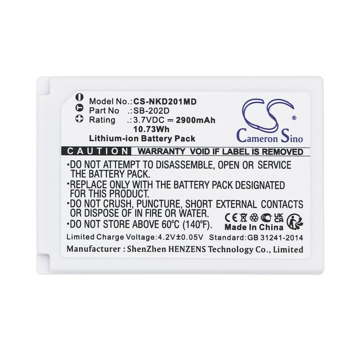3.7V, Li-ion, 2900mAh, Medical battery fits Nihon Kohden, Sb-202d, Cardioair Ecg-2010, 10.73Wh Medical Cameron Sino Technology Limited (Medical)