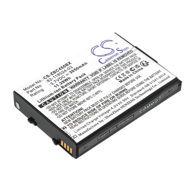3.7v, Li-ion, 3050mah, Barcode Scanner Battery Fits Zebra, Mc45, 11.29wh Barcode Scanner Cameron Sino Technology Limited