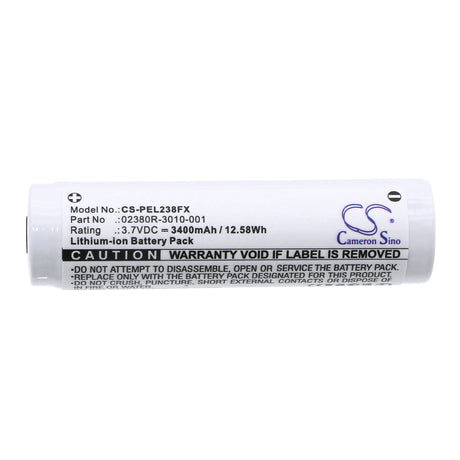 3.7V, Li-ion, 3400mAh, Flashlight battery fits Pelican, 02380r-3010-000e, 2380r, 2780r, 12.58Wh Flashlight Cameron Sino Technology Limited