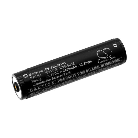 3.7V, Li-ion, 3400mAh, Flashlight battery fits Peli, Pelican, Streamlight, 03315r-3020-000e, Strion 2020, Strion 2020 Hc, 12.58Wh Flashlight Cameron Sino Technology Limited
