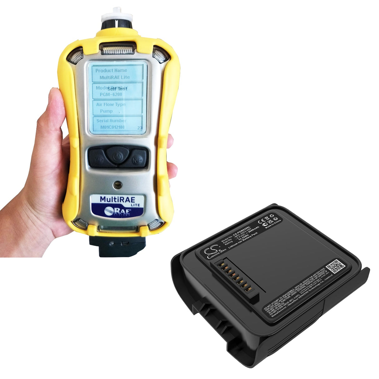 3.7V, Li-ion, 3600mAh, Equipment Battery fits Microrae, Pgm-6208, Pgm-6228, 13.32Wh Equipment, Survey, Test Cameron Sino Technology Limited