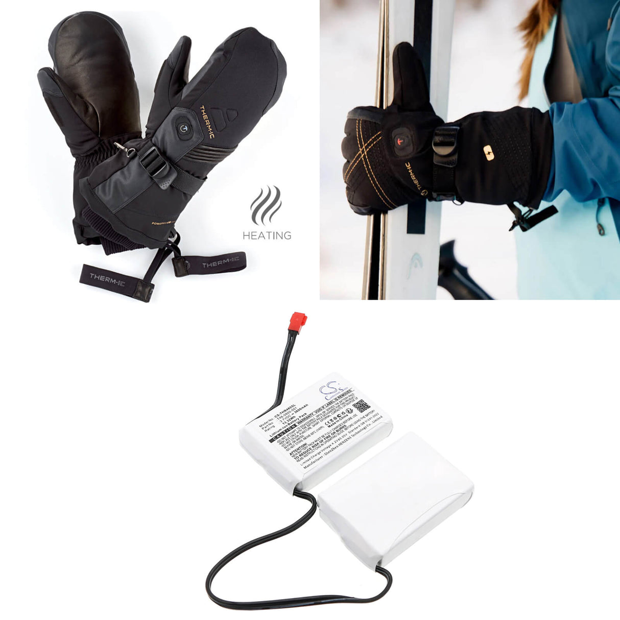 3.7V, Li-ion, 3600mAh, Heated Clothes battery fits Therm-ic, Heated Gloves, 13.32Wh Heated Clothes Cameron Sino Technology Limited