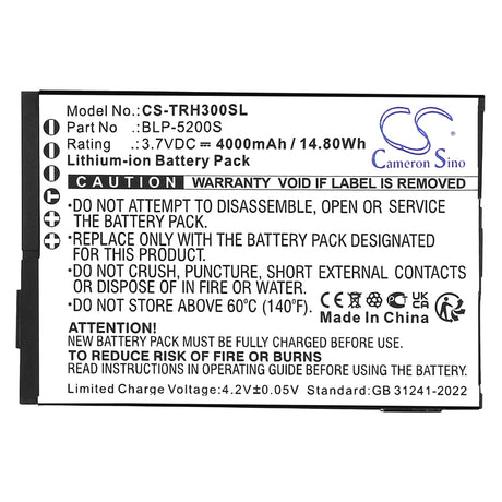 3.7V, Li-ion, 4000mAh, Equipment, Survey, Test battery fits Hi-target, Ihand 30 Data Controller, 14.80Wh Equipment, Survey, Test Cameron Sino Technology Limited