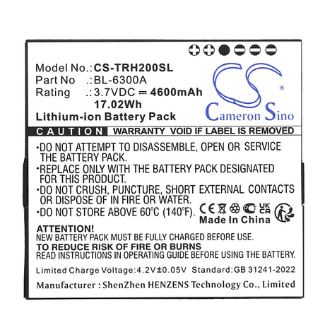 3.7V, Li-ion, 4600mAh, Equipment, Survey, Test battery fits Hi-target, Ihand 20, Ihand 20 Data Controller Gps, 17.02Wh Equipment, Survey, Test Cameron Sino Technology Limited