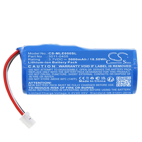 3.7V, Li-ion, 5000mAh, Equipment battery fits Minelab, 3011-0405, Equinox 600, Equinox 800, 18.5Wh Equipment, Survey, Test Cameron Sino Technology Limited