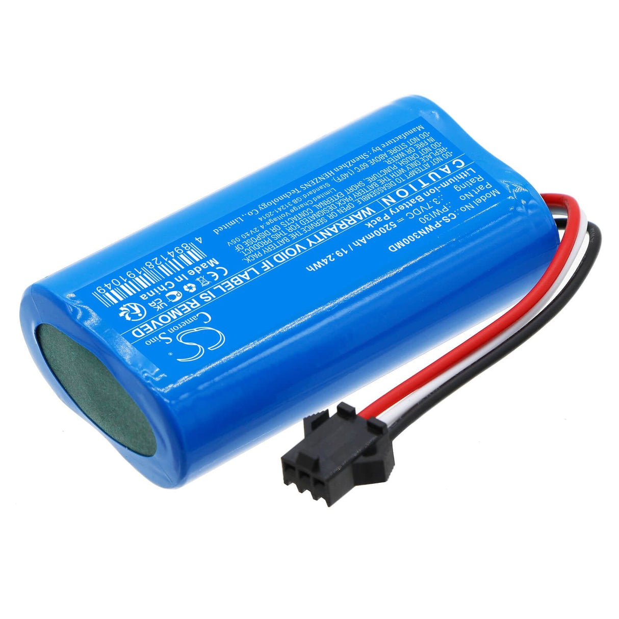 3.7V, Li-ion, 5200mAh, Medical battery fits Ade, Isr18650, Pwi30, 19.24Wh Medical Cameron Sino Technology Limited (Medical)