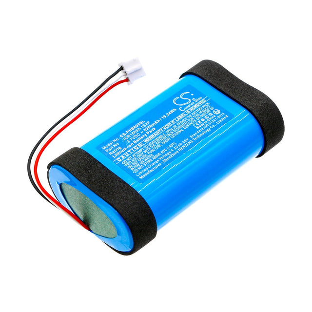 3.7V, Li-ion, 5200mAh, Speaker battery fits Philips, Bt6000, 19.24Wh Speaker Cameron Sino Technology Limited