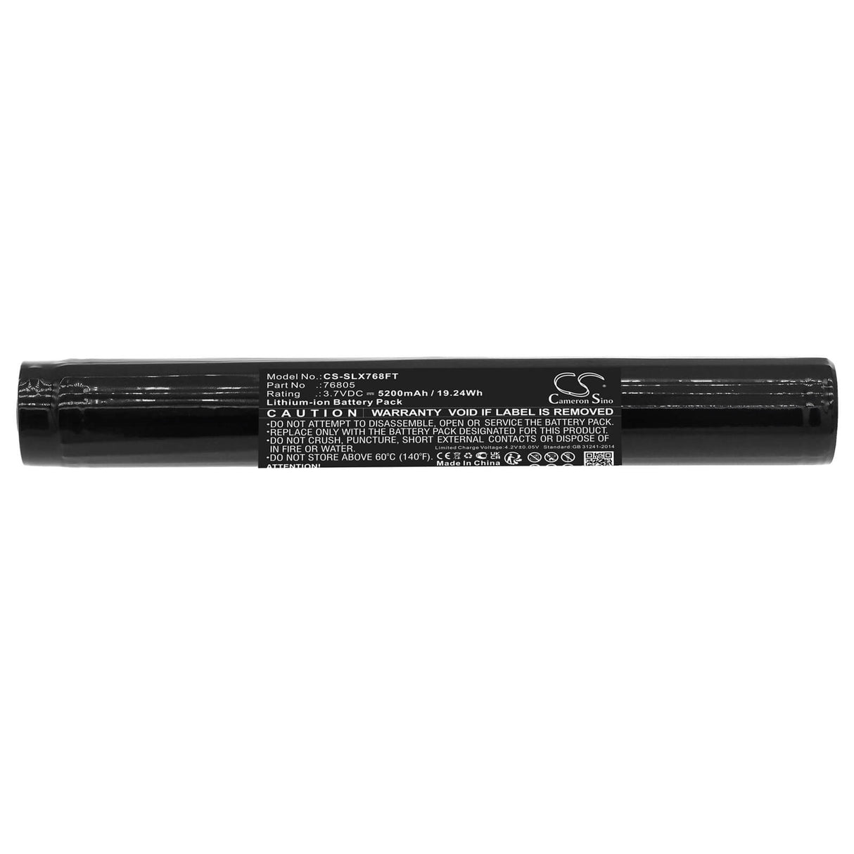 3.7V, Li-ion, 5200mAh, Flashlight battery fits Streamlight, 76805, Stinger Switchblade, 19.24Wh Flashlight Cameron Sino Technology Limited