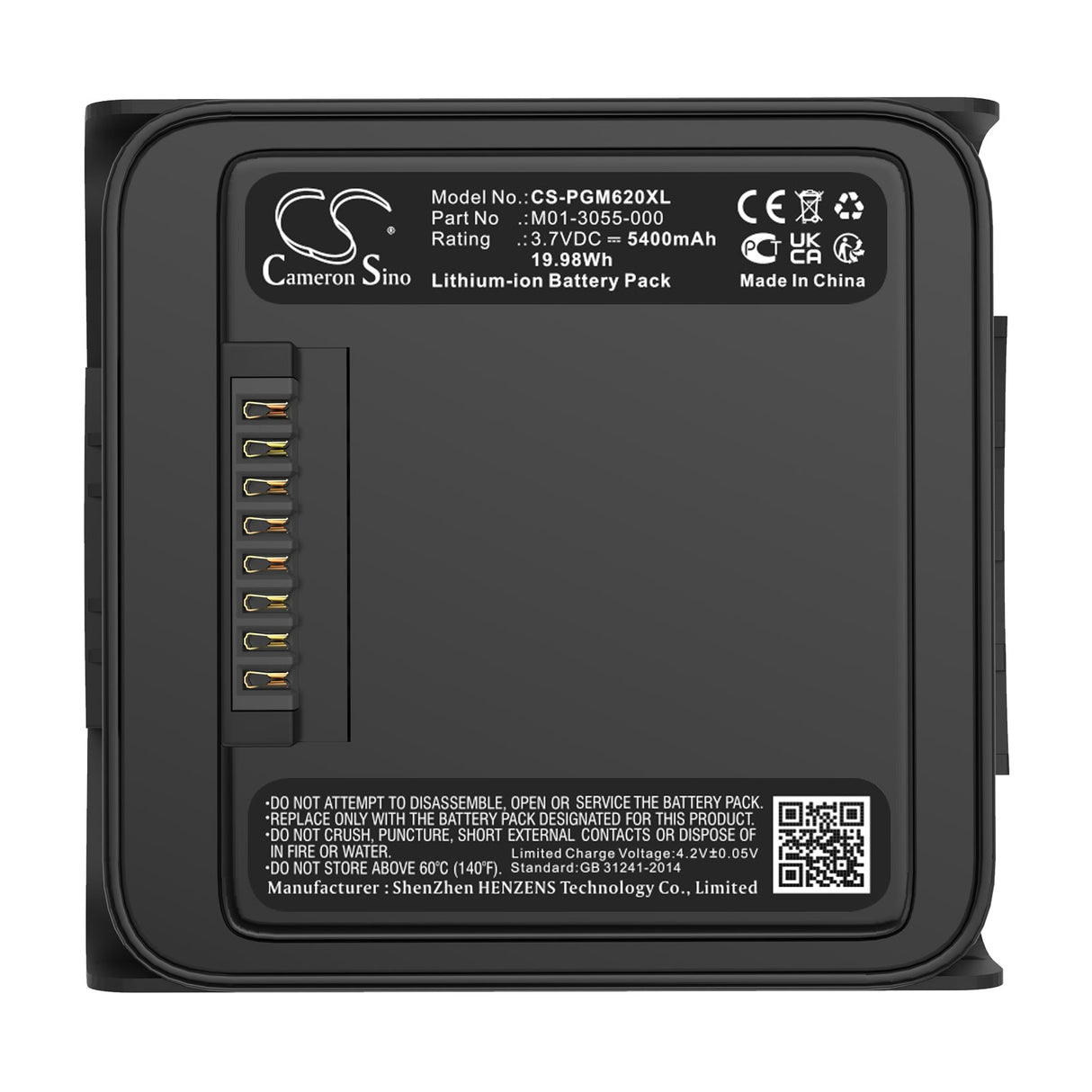 3.7V, Li-ion, 5400mAh, Equipment, Survey, Test battery fits Microrae, Pgm-6208, Pgm-6228, 19.98Wh Equipment, Survey, Test Cameron Sino Technology Limited