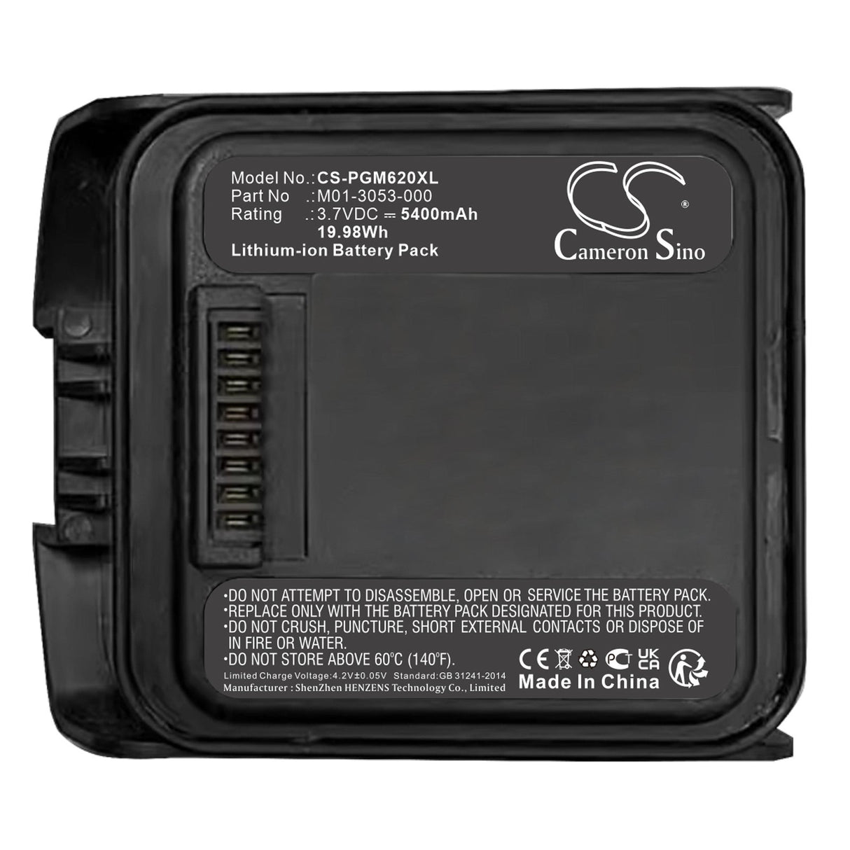 3.7V, Li-ion, 5400mAh, Equipment, Survey, Test battery fits Microrae, Pgm-6208, Pgm-6228, 19.98Wh Equipment, Survey, Test Cameron Sino Technology Limited