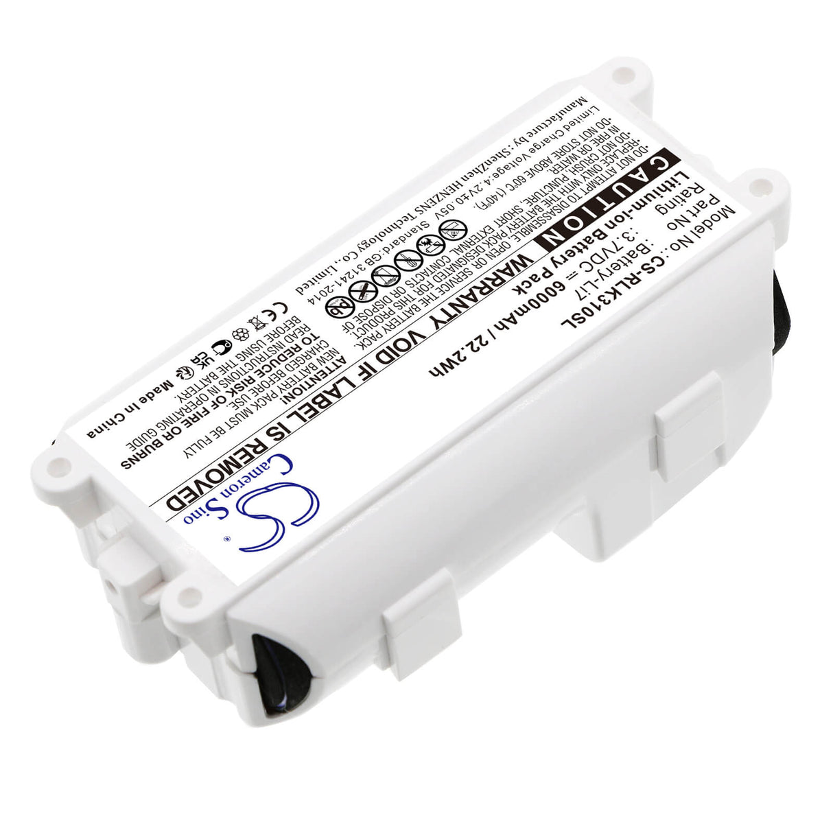 3.7v, Li-ion, 6000mah, Battery Fits Reolink, Argus 3 Pro, 22.2wh Home Security Camera Cameron Sino Technology Limited   