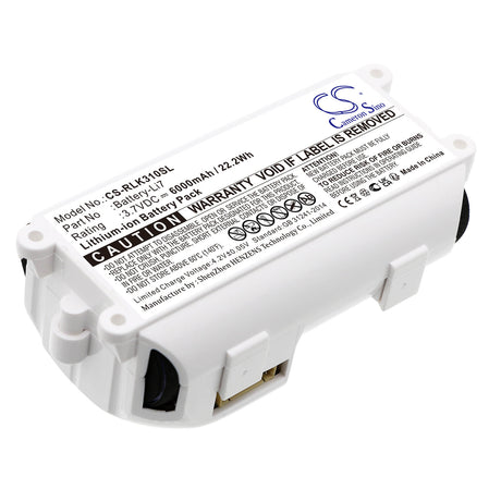 3.7v, Li-ion, 6000mah, Battery Fits Reolink, Argus 3 Pro, 22.2wh Home Security Camera Cameron Sino Technology Limited   