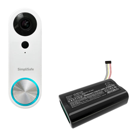 3.7V, Li-ion, 6000mAh, Home Security Camera battery fits Simplisafe, Simplisafe, 22.2Wh Home Security Camera Cameron Sino Technology Limited
