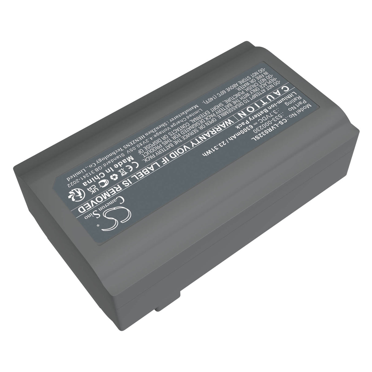 3.7V, Li-ion, 6300mAh, Communication & Conferencing battery fits Logi, Vr0032 Video Conferencing Came, 23.31Wh Communication & Conferencing Cameron Sino Technology Limited